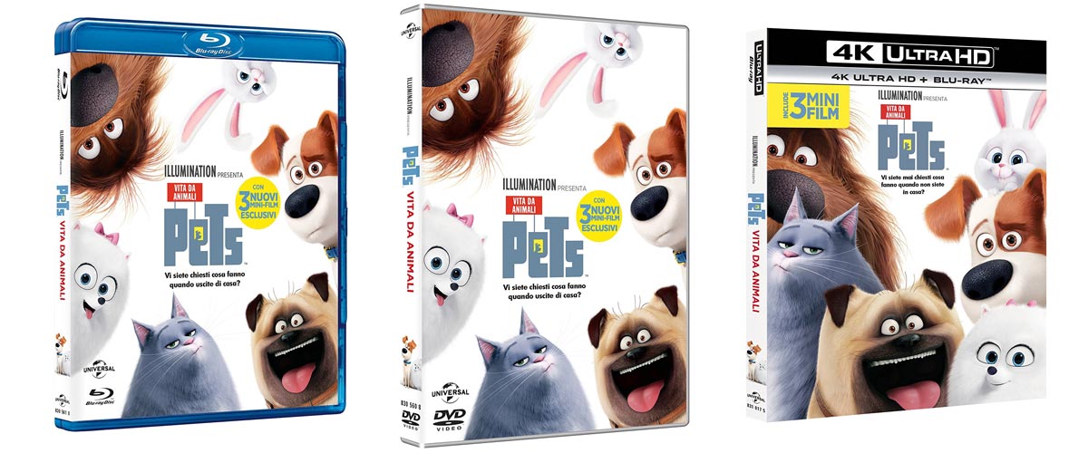 Pets - Vita da animali in DVD, Blu-ray, BD3D e 4K UHD