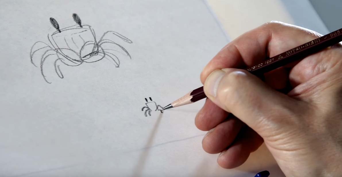 La Tartaruga Rossa - M. Dudok De Wit spiega come disegnare i granchi