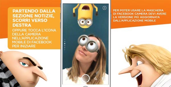 Cattivissimo Me 3: Facebook Camera vi trasforma in Minion