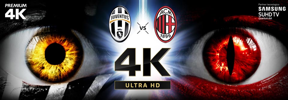 Mediaset Premium: Juventus - Milan in 4K il 10 marzo