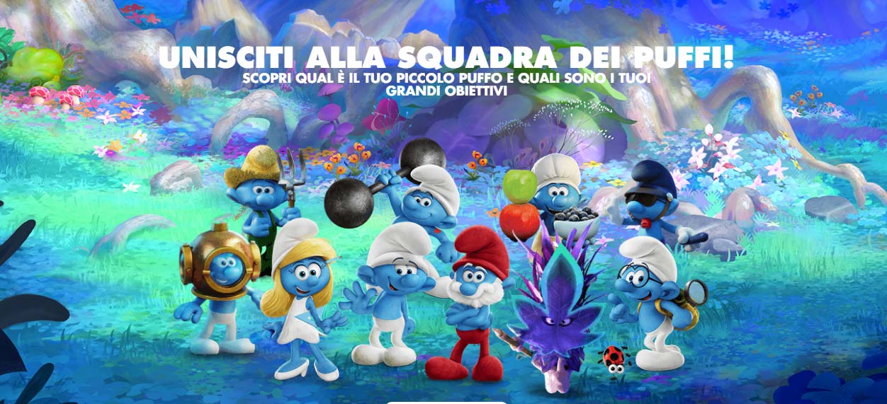 Puffi a sostegno della Giornata Internazionale della Felicità