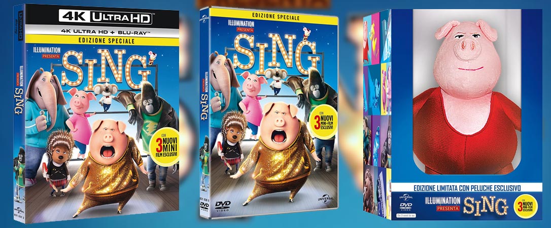 Sing in DVD, Blu-ray e 4K UHD