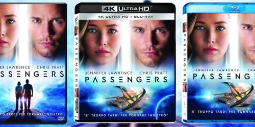 Passengers con Chris Pratt e Jennifer Lawrence in DVD, Blu-ray, 4k Ultra HD e Digitale