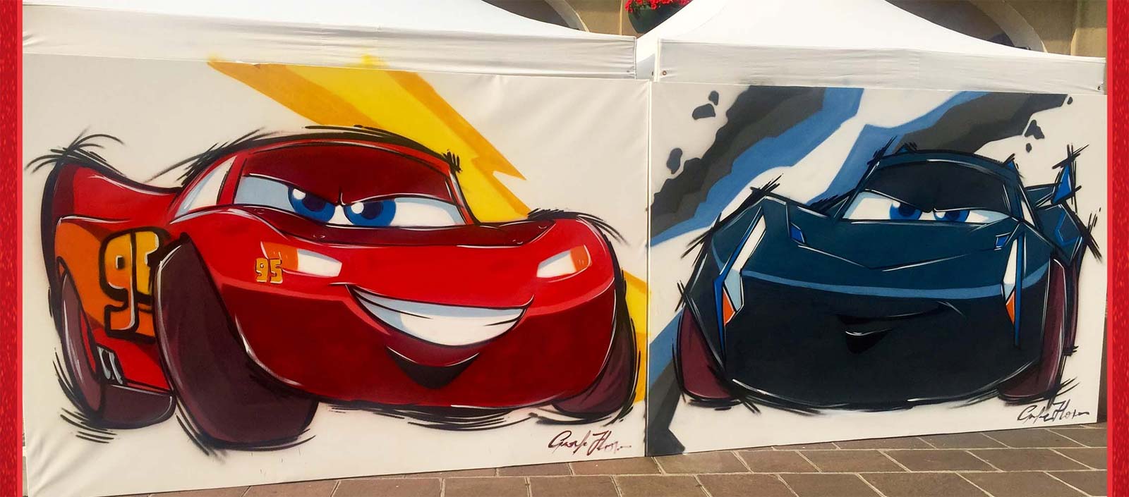 Cars 3: dal disegnatore Disney Gianfranco Florio opera speciale per la 90a edizione della Mille Miglia