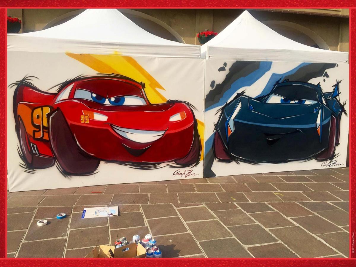 Cars 3: dal disegnatore Disney Gianfranco Florio opera speciale per la 90a edizione della Mille Miglia