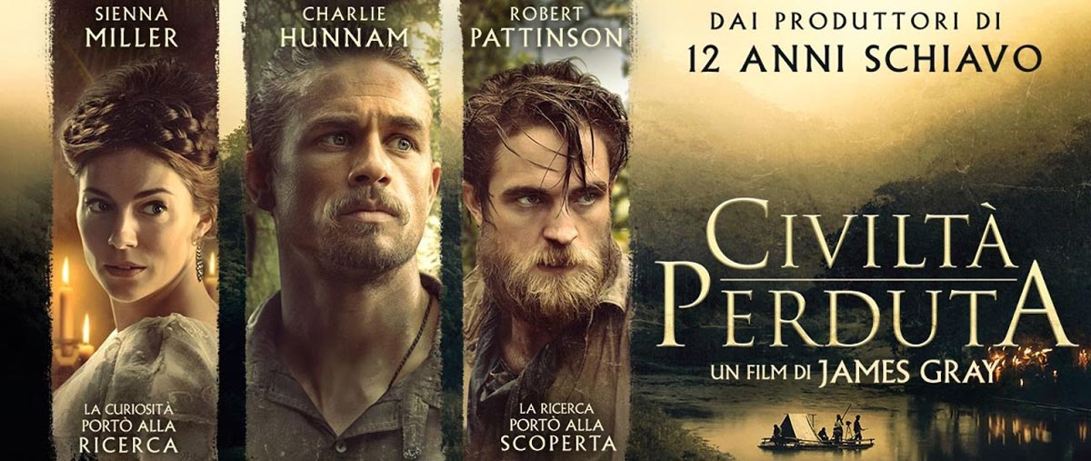 Civiltà perduta, Poster e Trailer del film con Charlie Hunnam, Robert Pattinson e Sienna Miller