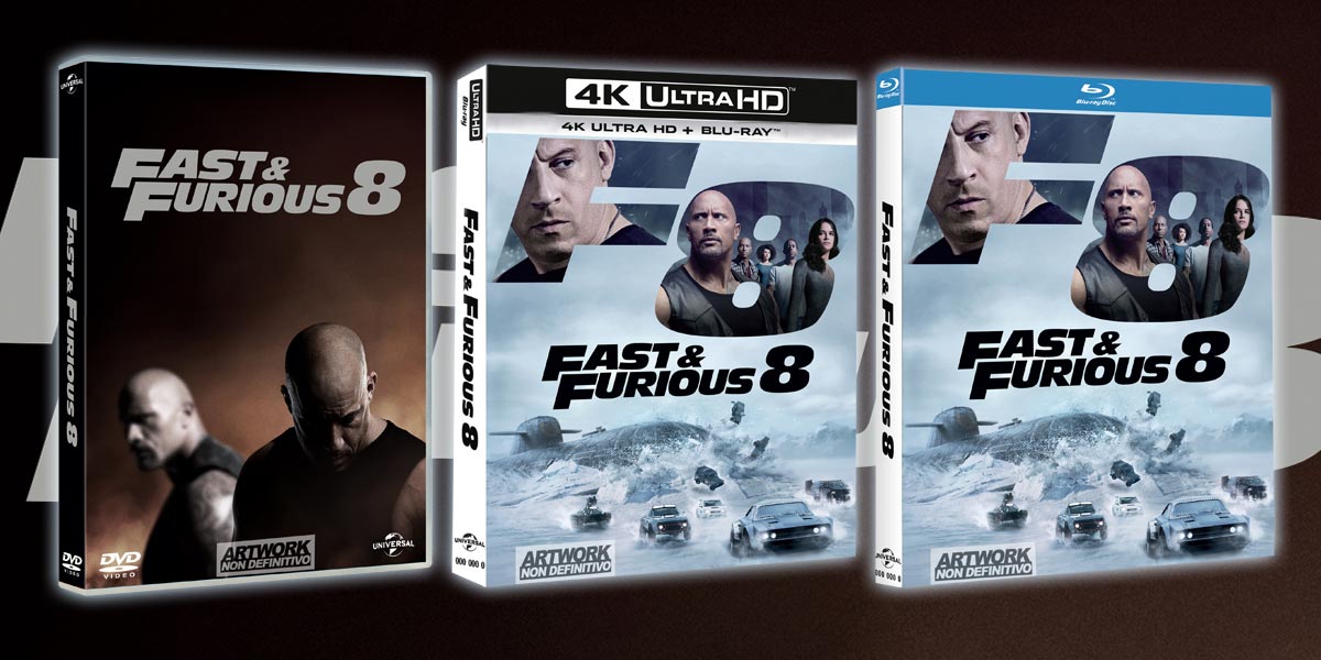 Fast and Furious 8 in DVD, Blu-ray, 4k Ultra HD