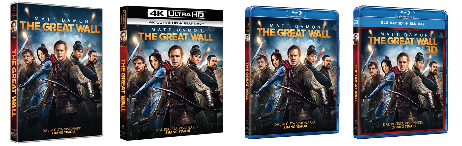The Great Wall con Matt Damon in DVD, Blu-ray, 4k Ultra HD e Digitale