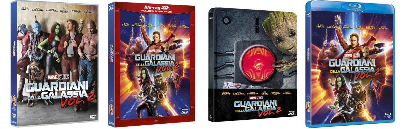 Guardiani della Galassia Vol. 2 in DVD, Blu-ray BD3D