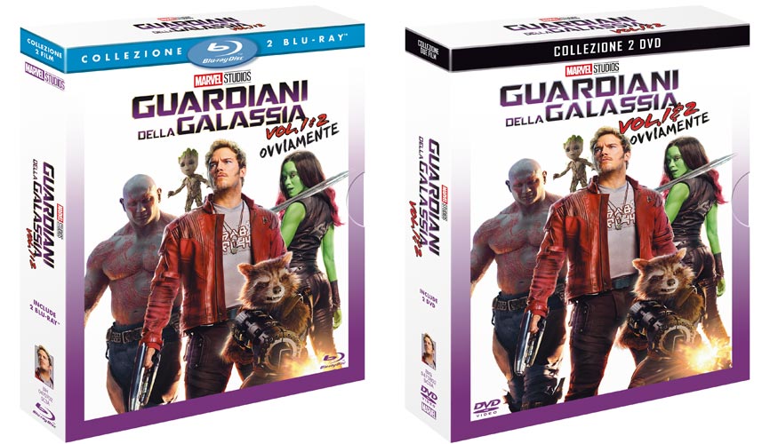 Pack delle edizioni DVD, Blu-ray e Blu-ray 3D di Guardiani della Galassia Vol. 2: