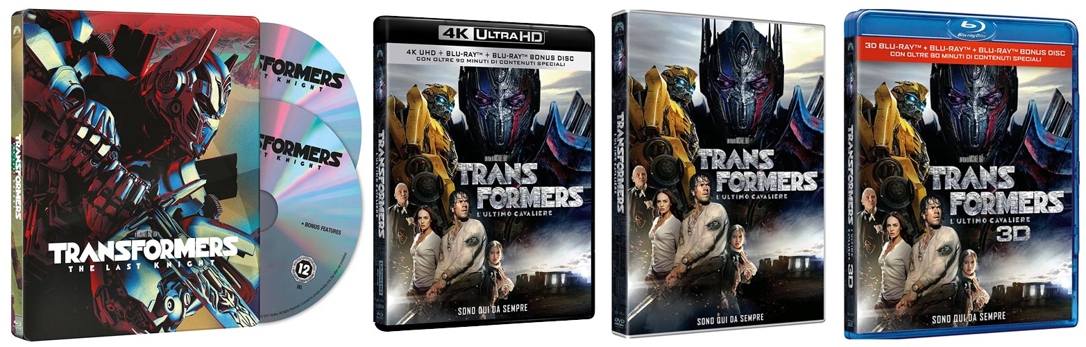 Transformers: L'Ultimo Cavaliere (The Last Knight) in DVD, Blu-ray, 4k Ultra HD e Digitale