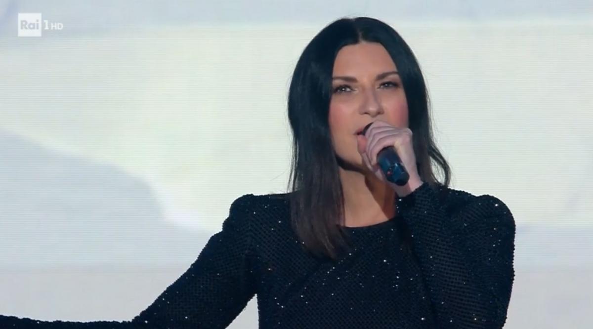 Laura Pausini a Sanremo 2018 con Non è detto