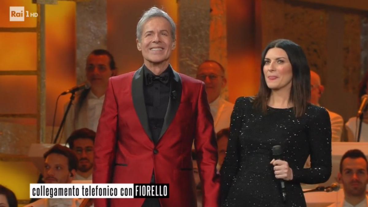 Fiorello in collegamento telefonico per la serata finale di Sanremo 2018