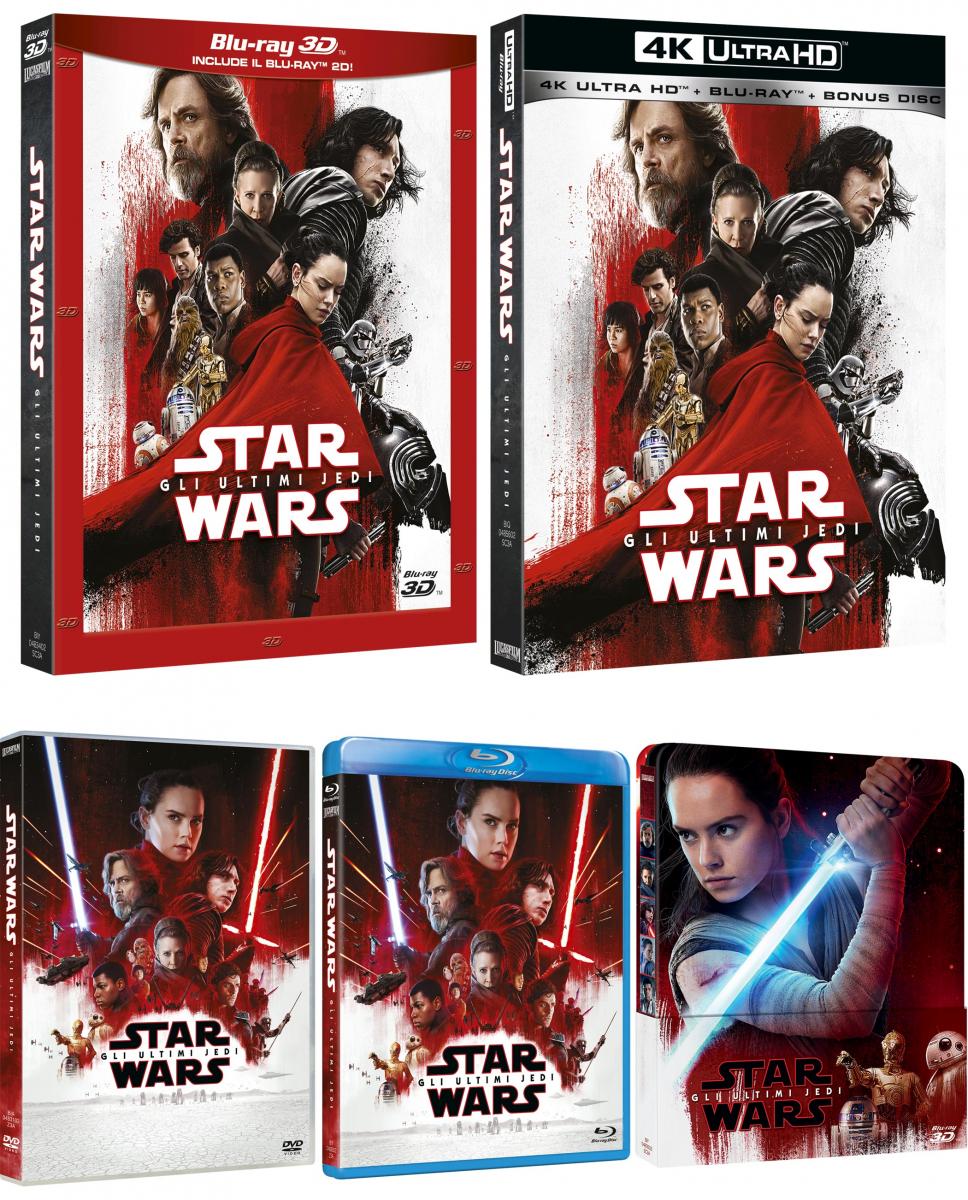 Star Wars: Gli Ultimi Jedi in DVD, Blu-ray e 4k Ultra HD