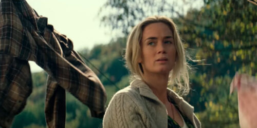 Con Emily Blunt sul set del film Un posto tranquillo