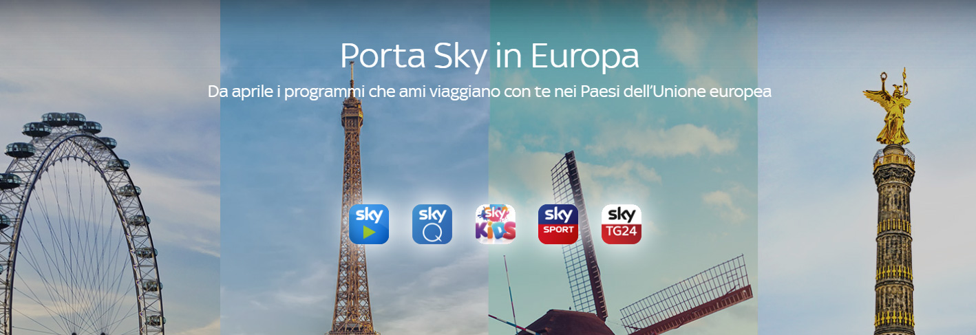 Sky Italia si vede anche in Europa grazie al Mercato Unito Europeo