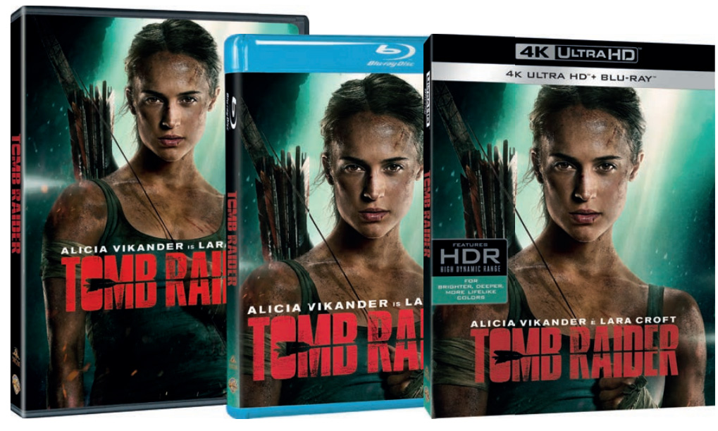 Tomb Raider in DVD, Blu-ray e 4k UHD