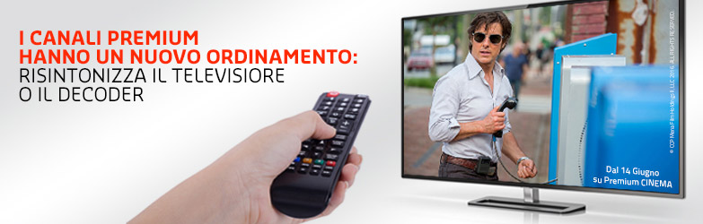 Mediaset Premium, nuovo ordine canali dal 1 giugno 2018