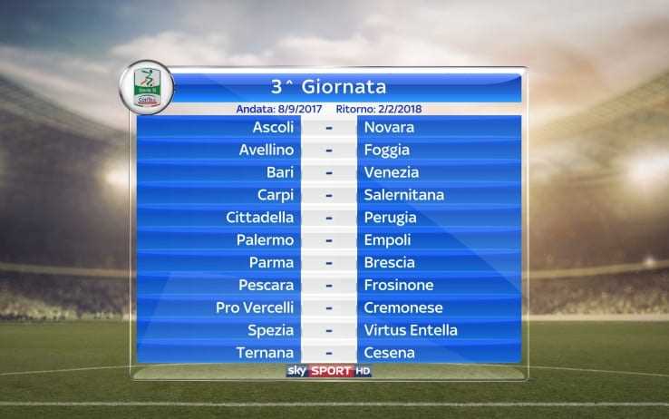 SERIE B 2017-2018 3a GIORNATA