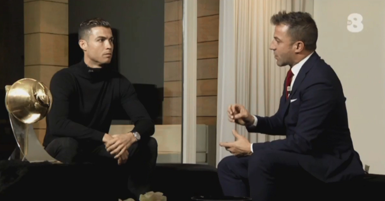 Alessandro Del Piero incontra Cristiano Ronaldo