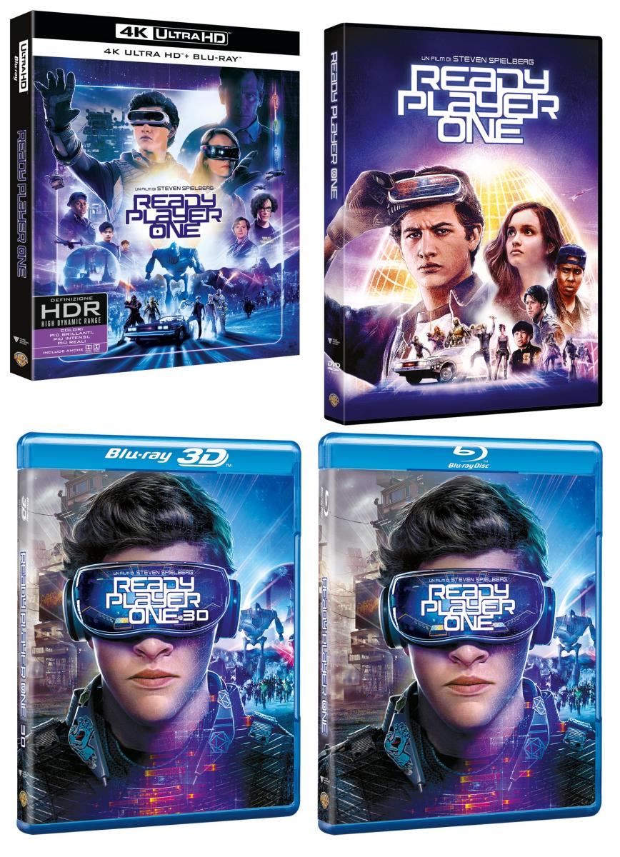 Ready Player One in DVD, Blu-ray, BD3D e 4k UltraHD