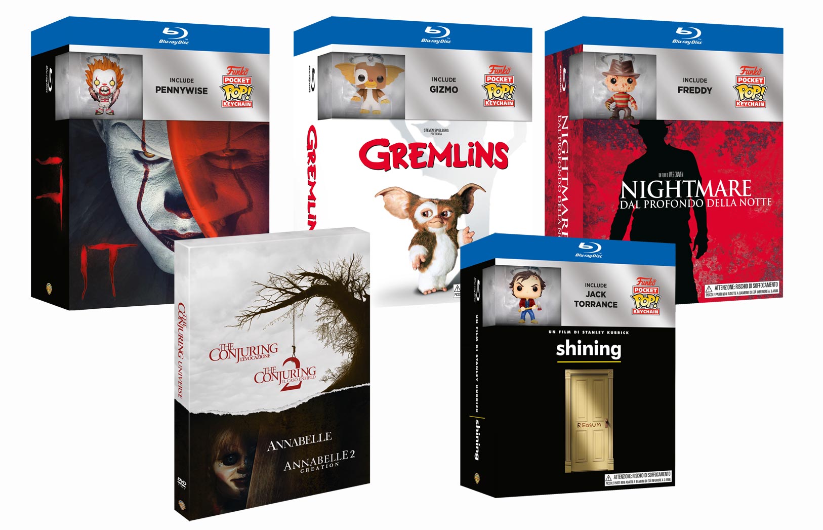 Gremlins, Shining, Nightmare, IT e The Conjuring Universe: i cofanetti DVD e Blu-ray Warner per Halloween 2018