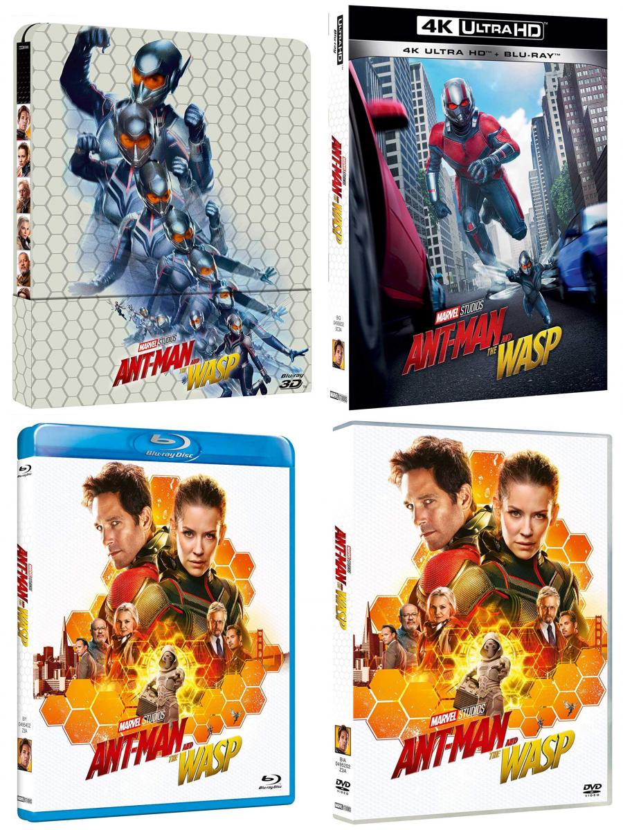 Ant-Man and the Wasp in DVD, Blu-ray, 4k UHD e Digitale