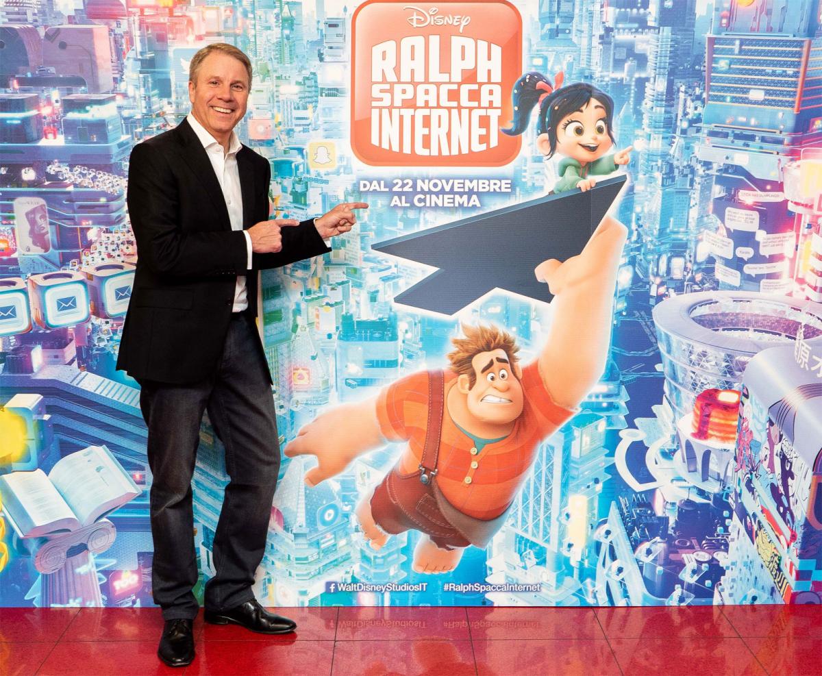 Clark Spencer a Milano per presentare in anteprima alla stampa alcune sequenze del film sequel. [credit: Disney Italia]