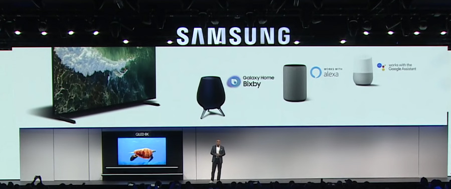 Samsung TV 2019 Google Assistente, Amazon Alexa, Bixby