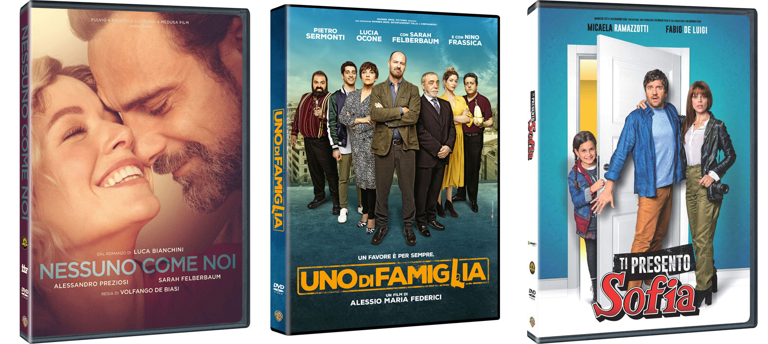 In DVD Uno di Famiglia, Nessuno come noi e Ti presento Sofia da febbraio