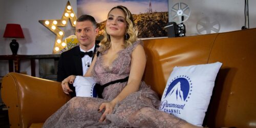 Riccardo Trombetta e Carolina Crescentini presentano Paramount Academy [credit: Ufficio Stampa Paramount Channel]