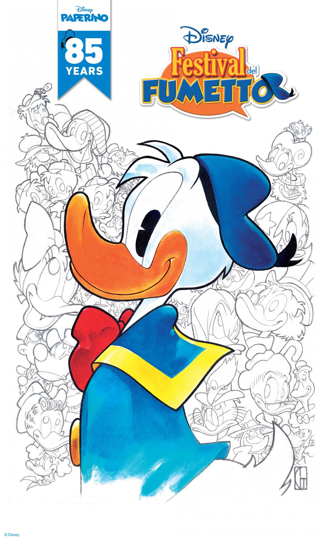 Festival del Fumetto per l'85esimo anniversario di Donald Duck (Paperino) [credit: Disney]