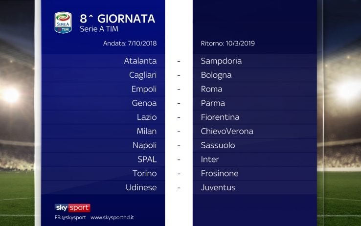 Serie A TIM 2018/19  8a GIORNATA