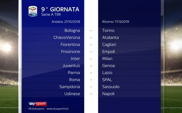 Serie A TIM 2018/19  9a GIORNATA