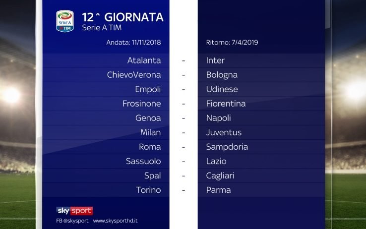 Serie A TIM 2018/19  12a GIORNATA