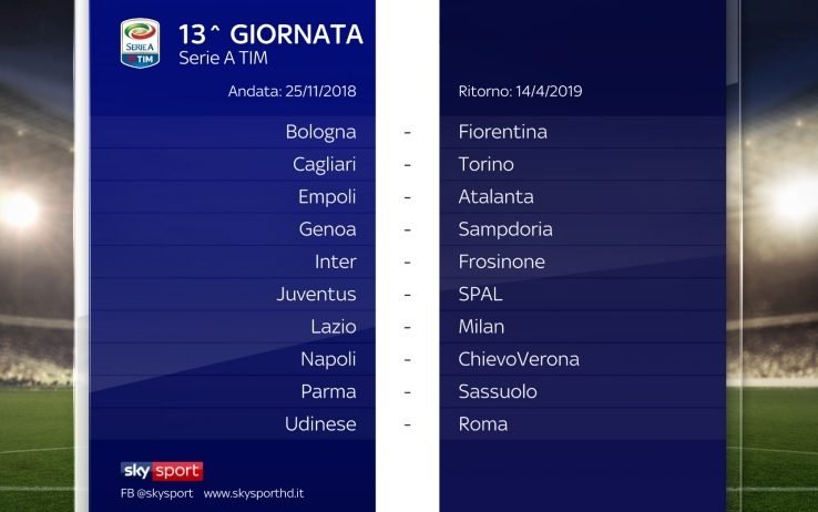 Serie A TIM 2018/19  13a GIORNATA