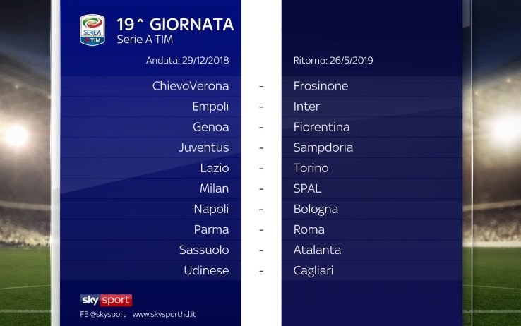 Serie A TIM 2018/19  19a GIORNATA