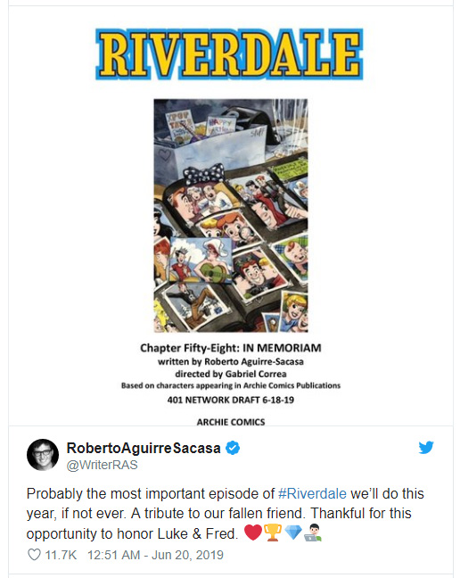Riverdale, la preimere della stagione 4 un tributo a Luke Perry