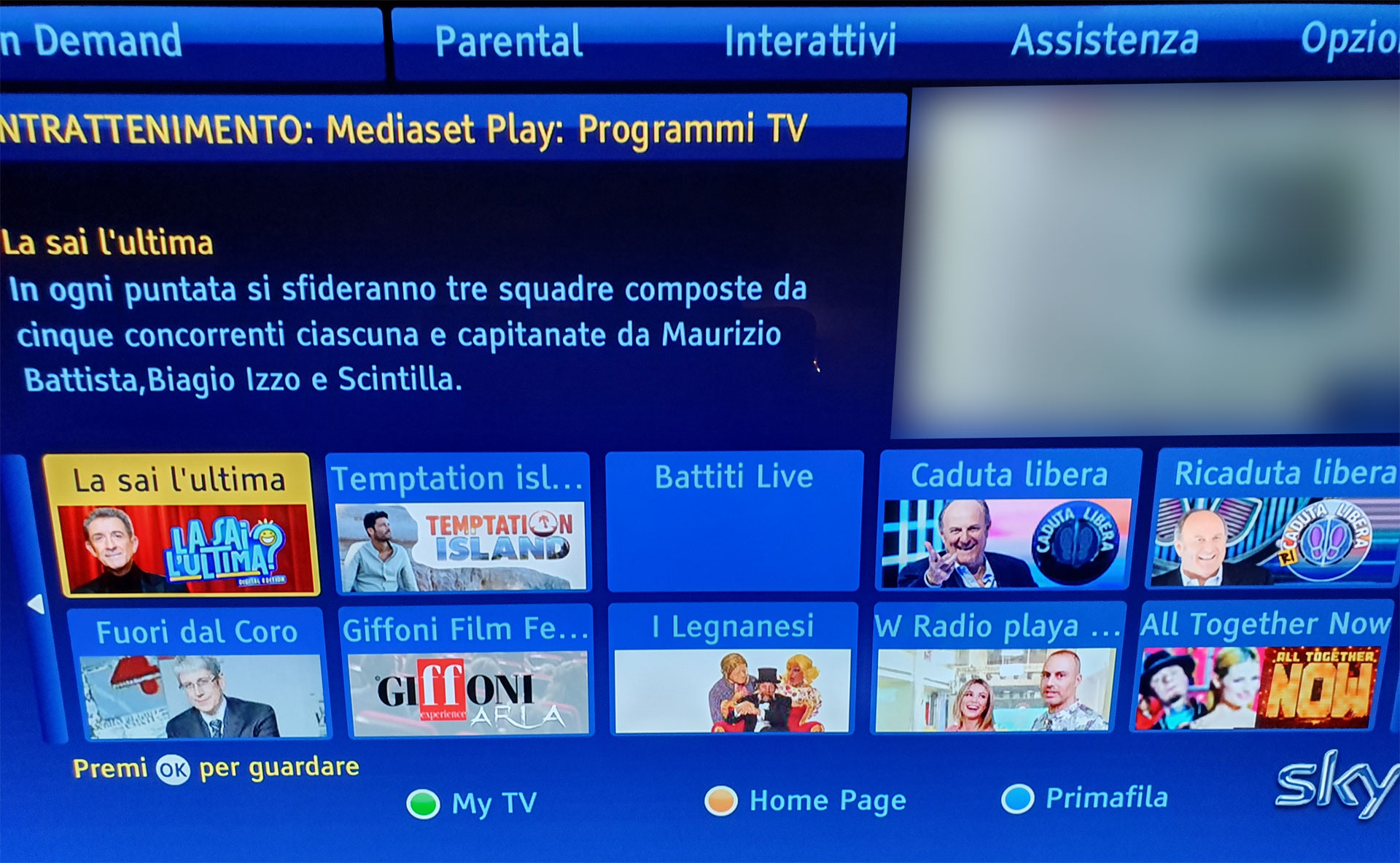 I contenuti TV di Mediaset su Sky On Demand