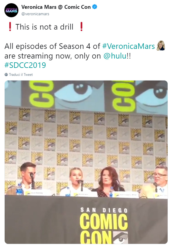 Veronica Mars 4 al San Diego Comic-Con 2019