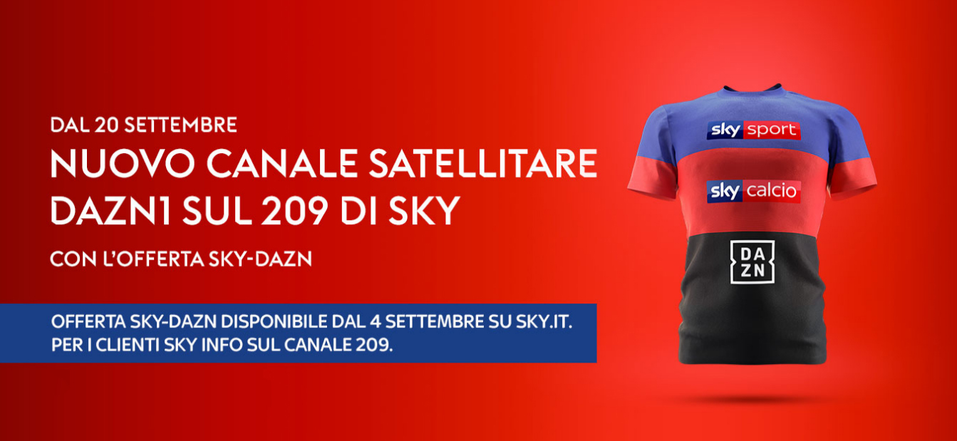 Canale DAZN su Sky via satellite