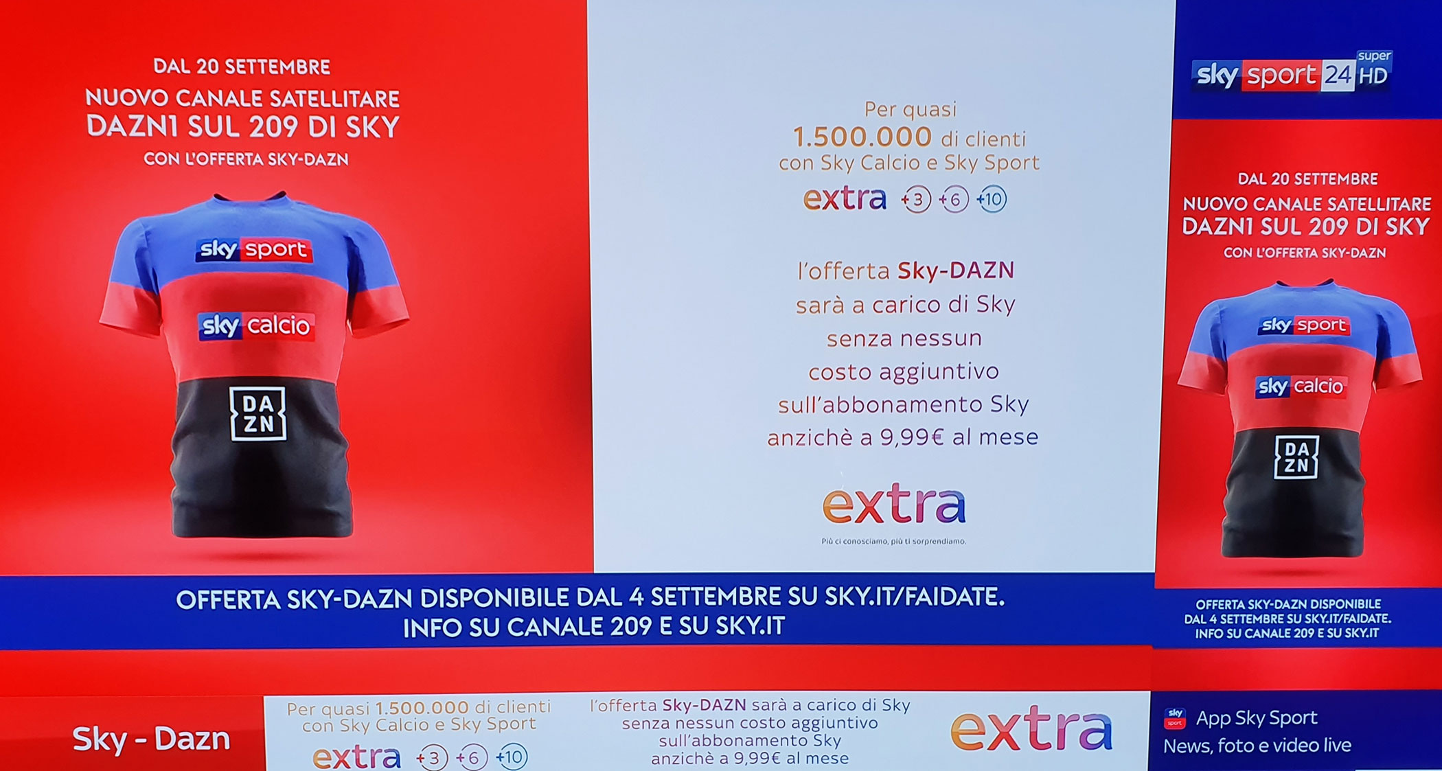 Canale DAZN su Sky via satellite