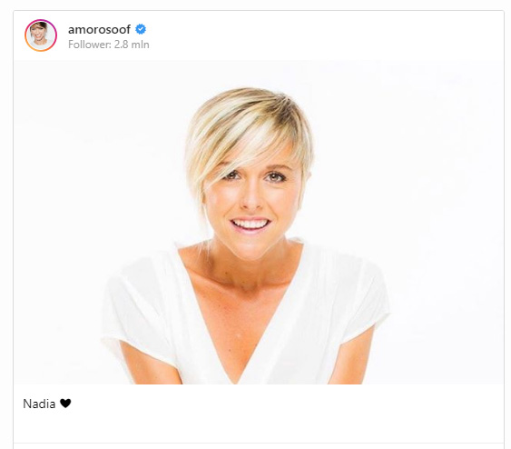 Il saluto di Alessandra Amoroso di Nadia Toffa su Instagram