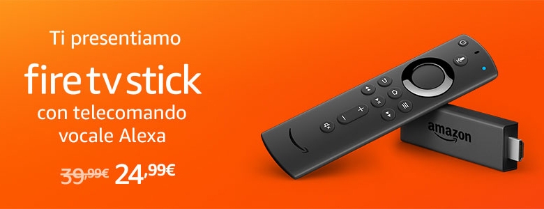 Fire TV Stick (2a generazione) con telecomando vocale Alexa