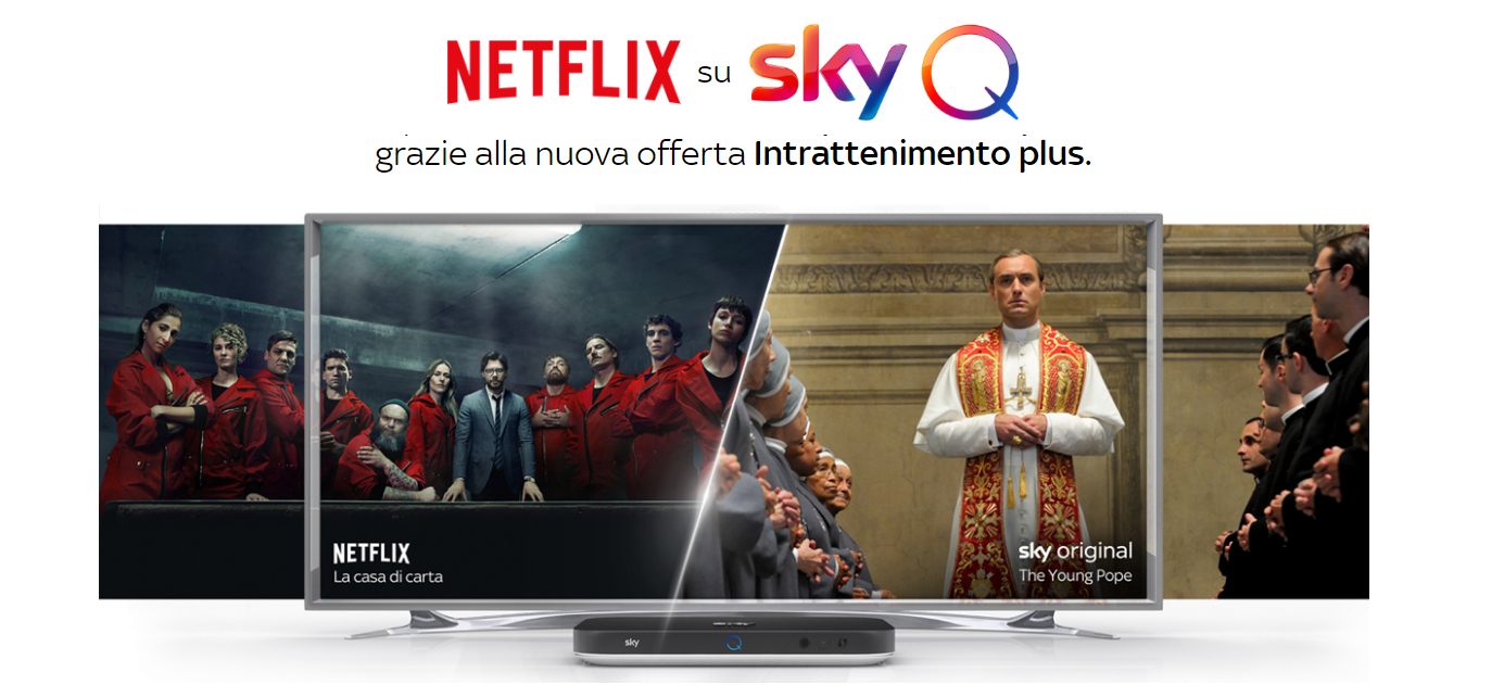 Netflix su Sky Q con offerta Intrattenimento Plus in Italia