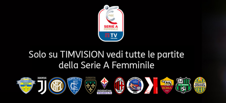 Su TIMvision tutte le partite della Serie A femminile