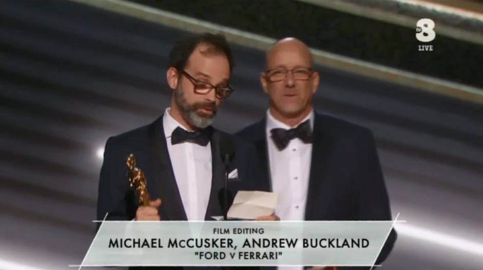 A Andrew Buckland e Michael McCusker per Le Mans '66 - La grande sfida l'Oscar 2020 per Migliore montaggio