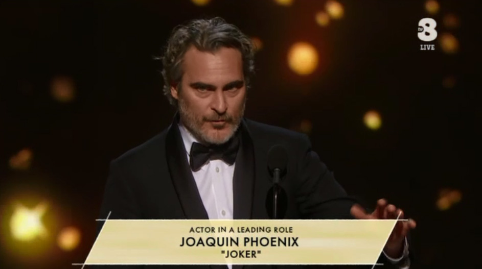 A Joaquin Phoenix per Joker l'Oscar 2020 per Migliore attore protagonista