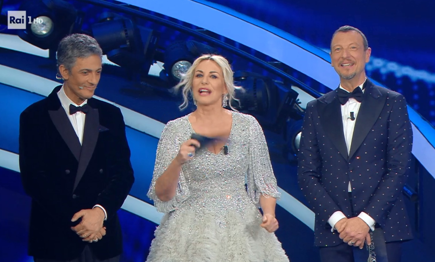 Amadeus, Fiorello e Antonella Clerici nella Quarta Serata di Sanremo 2020