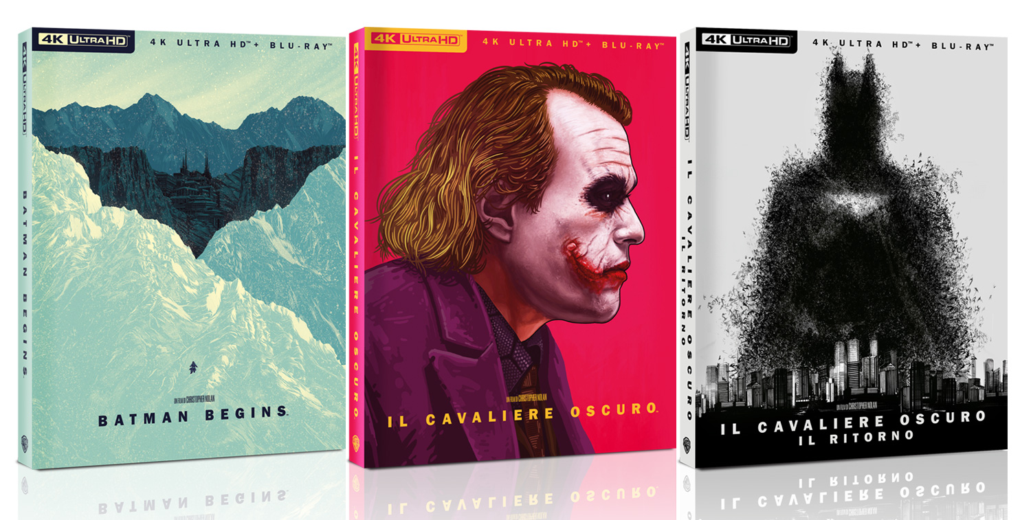 Il Cavaliere Oscuro La Trilogia Art Edition in 4k UHD e Blu-Ray